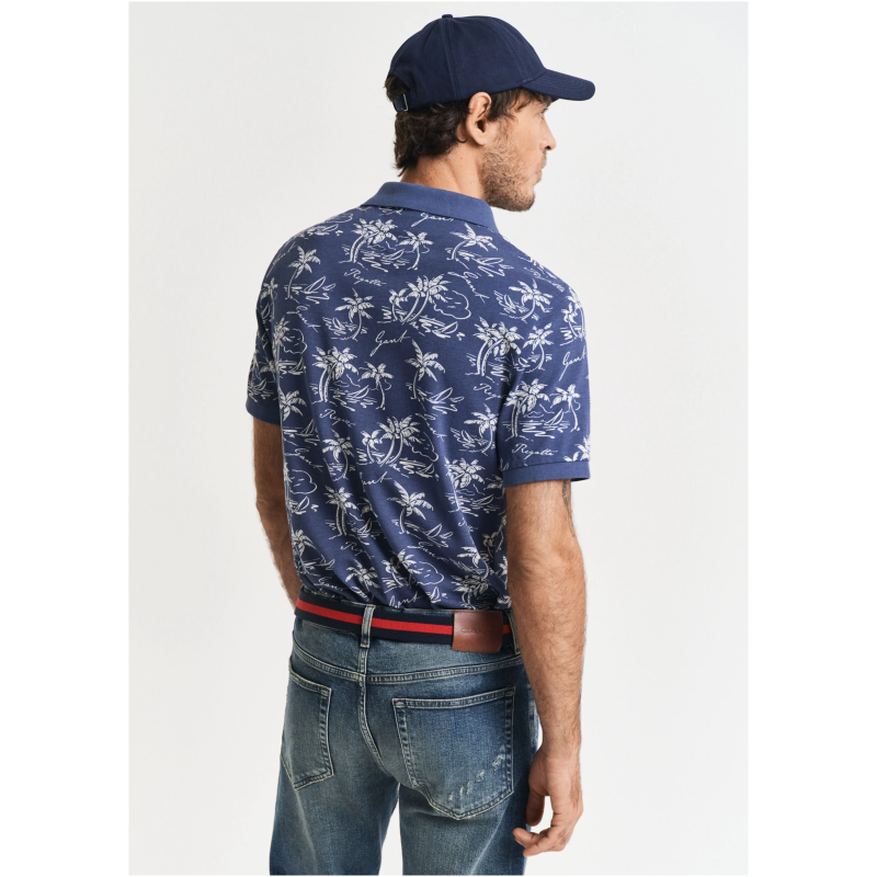 GANT Island Print Polo Shirt